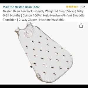 Nested bean sleep sack